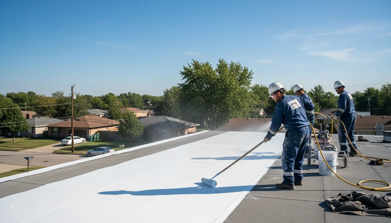 Commercial roof coating in Crosby, MS near me